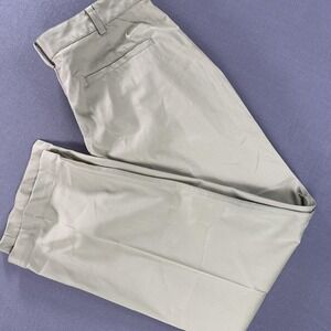 Nike Victory Golf Pants Mens 34x30 Khaki Dri-Fit Performance Stretch Active EUC